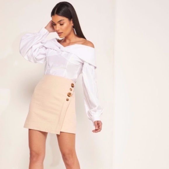 Finders Keepers Tia Button Detail Wrap Skirt Size S - Picture 3 of 10